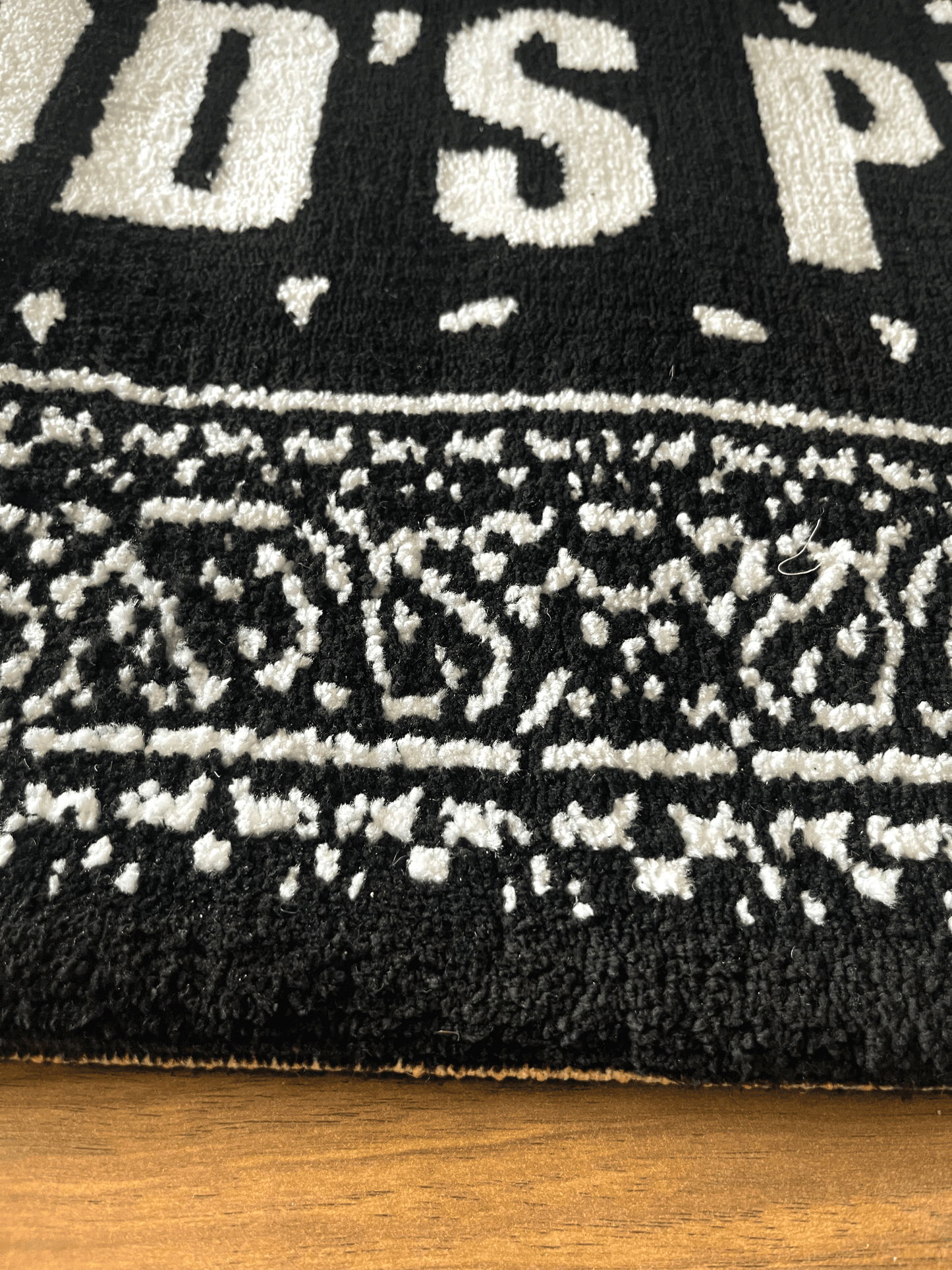 Gods Plan White Machine Tufted Rug