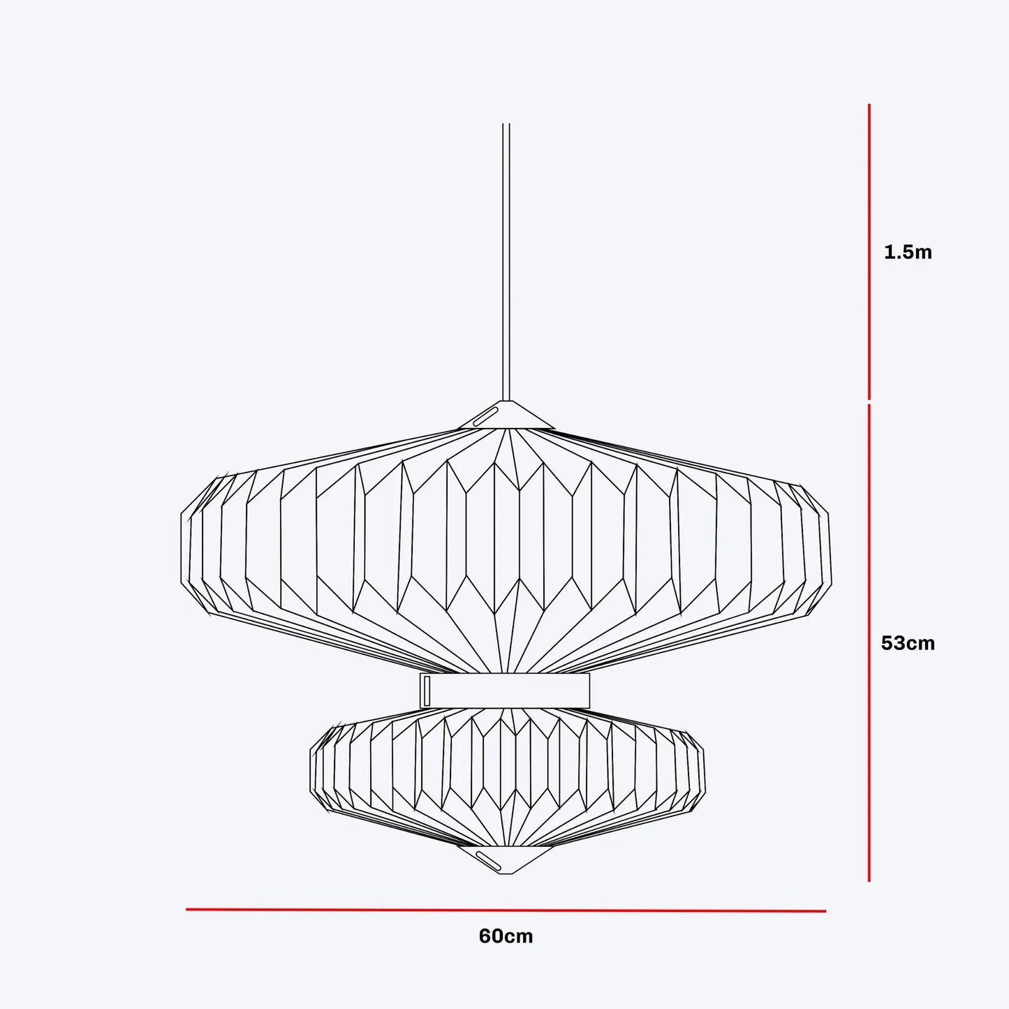 Oblong-2 Two-Tier Pendant Lamp