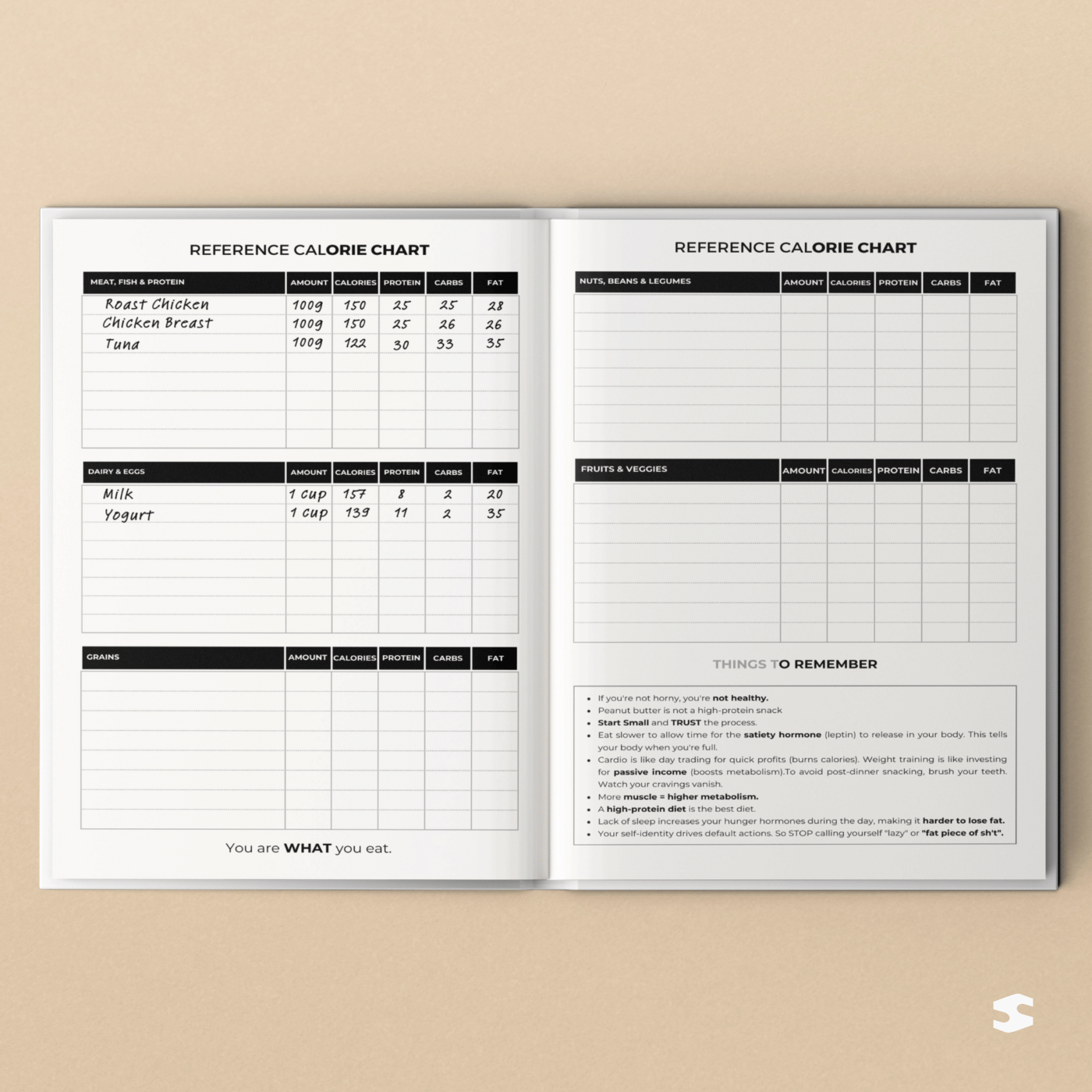 Fitness & Diet Planner, Gym Log Book & Food Journal - Workout Journal, Habit Tracker, Undated Daily Fitness Diary for Men & Women
