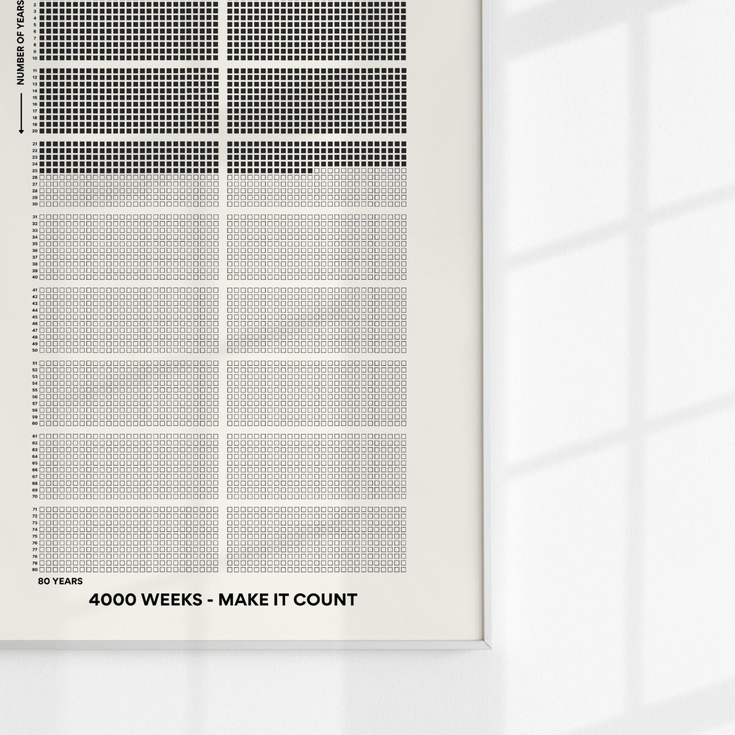 Memento Mori | Life Calender - Metal Frame - Basic Style