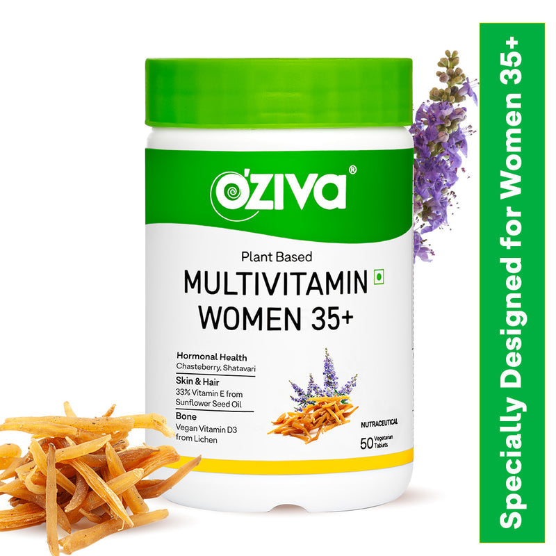 Oziva Plant Based Multivitamins for Women 35+ - 50 Tablets