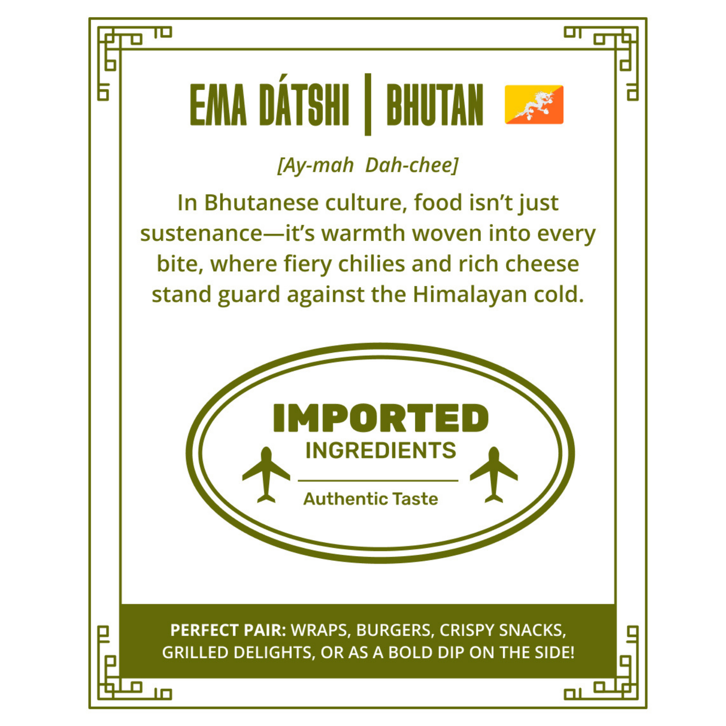 Bhutan's Ema Datshi (Cheesy + Spicy) Gourmet Dip With Baked Lavash Chips (Combo)