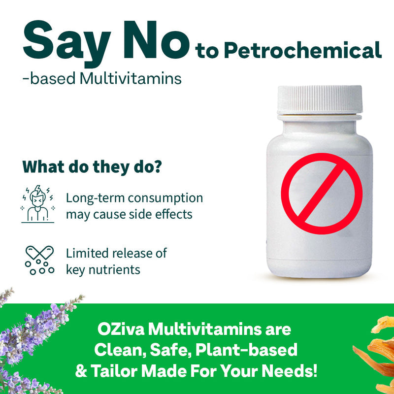 Oziva Plant Based Multivitamins for Women 35+ - 50 Tablets