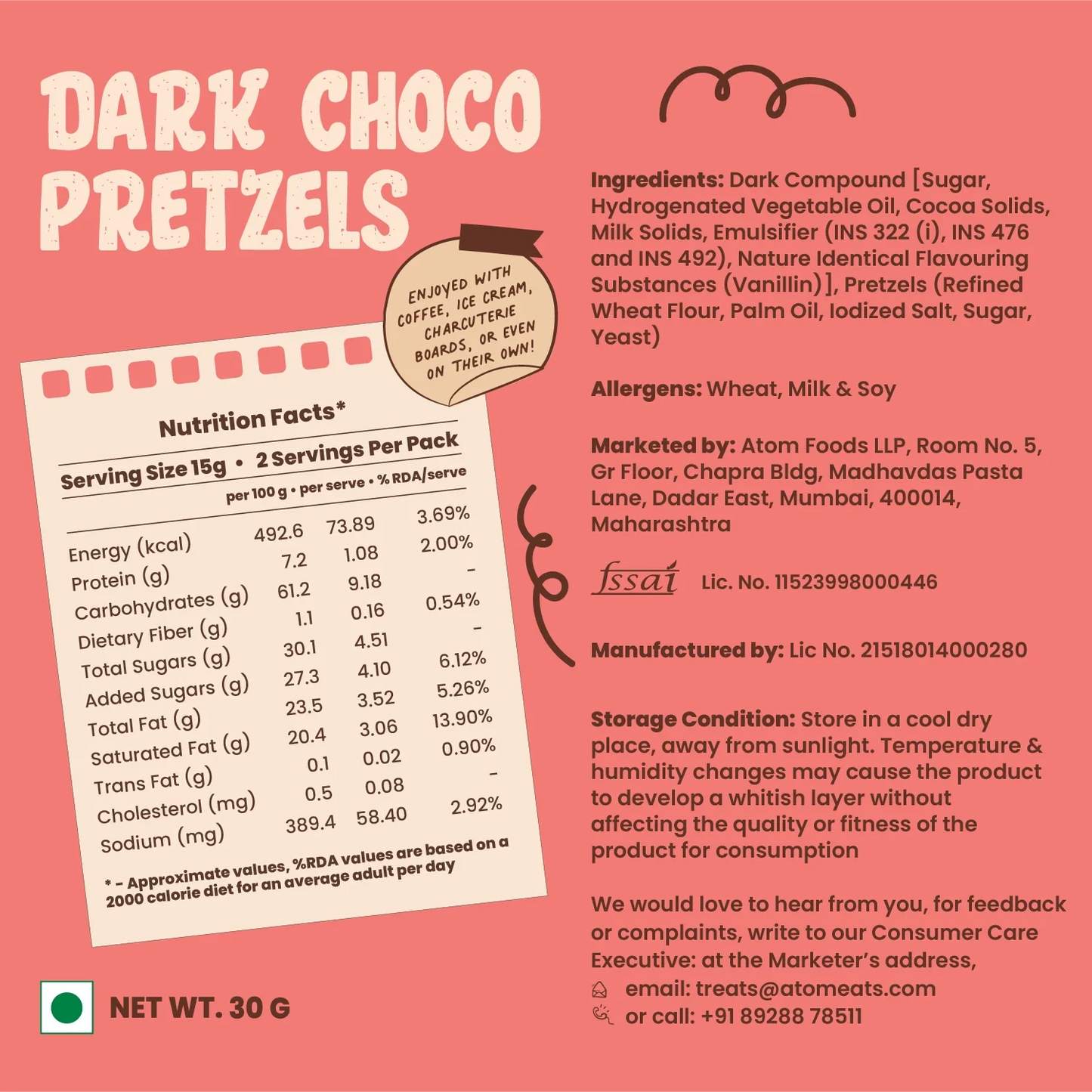 Dark Choco Pretzels