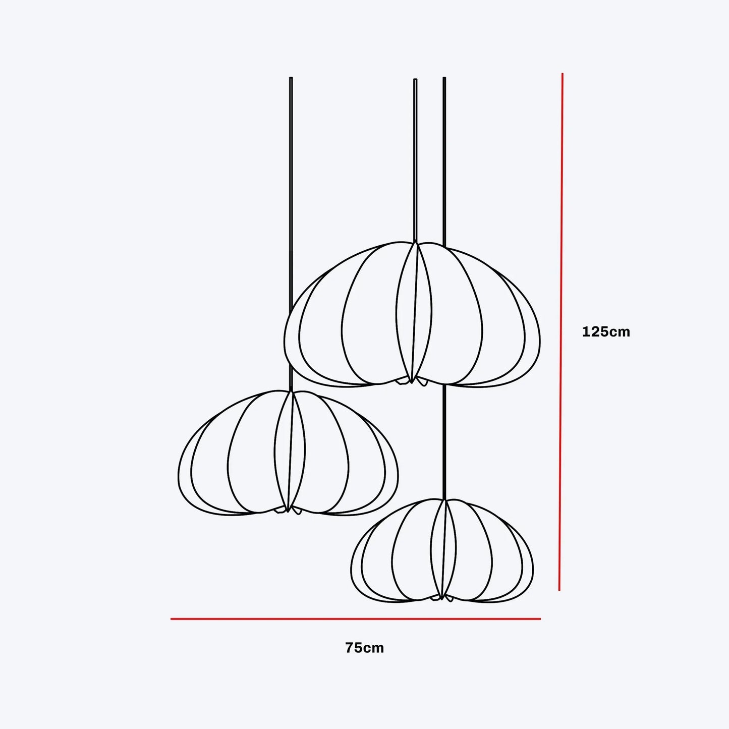 Daisy Cluster Hanging 3 Pendant Lights