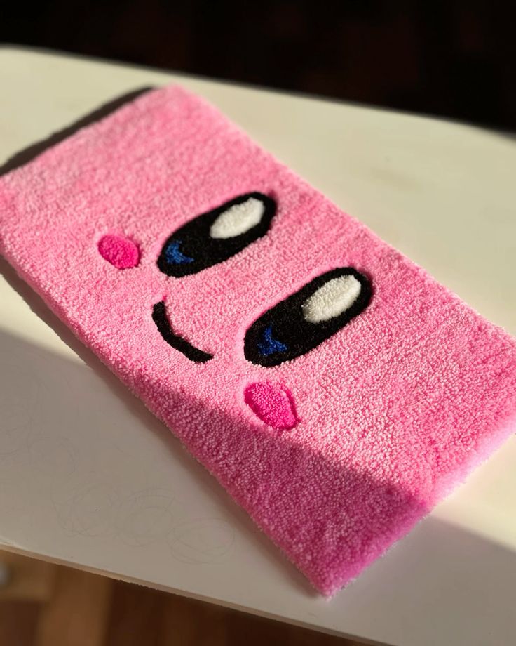Kirby anime desk rug for Gen Z room decor