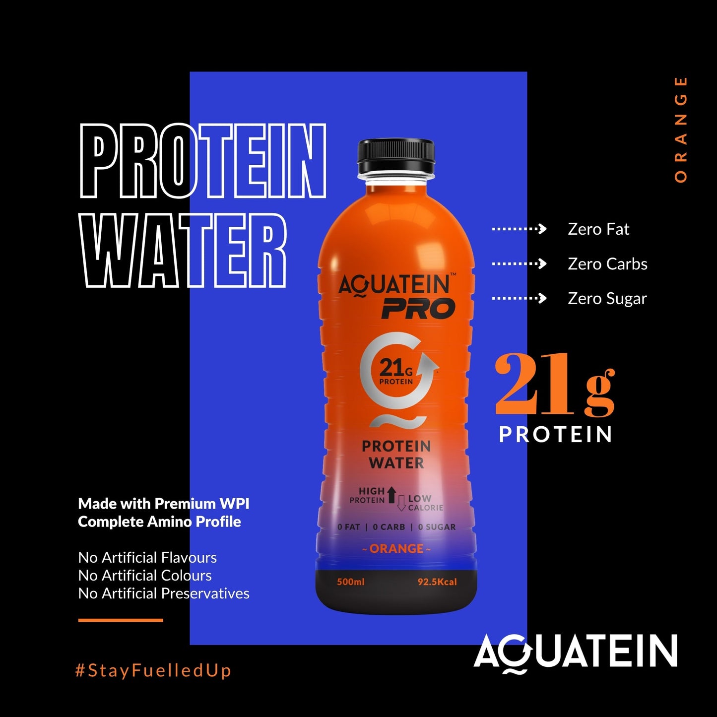 Aquatein PRO Protein Water - 21g Protein - Pack of 6