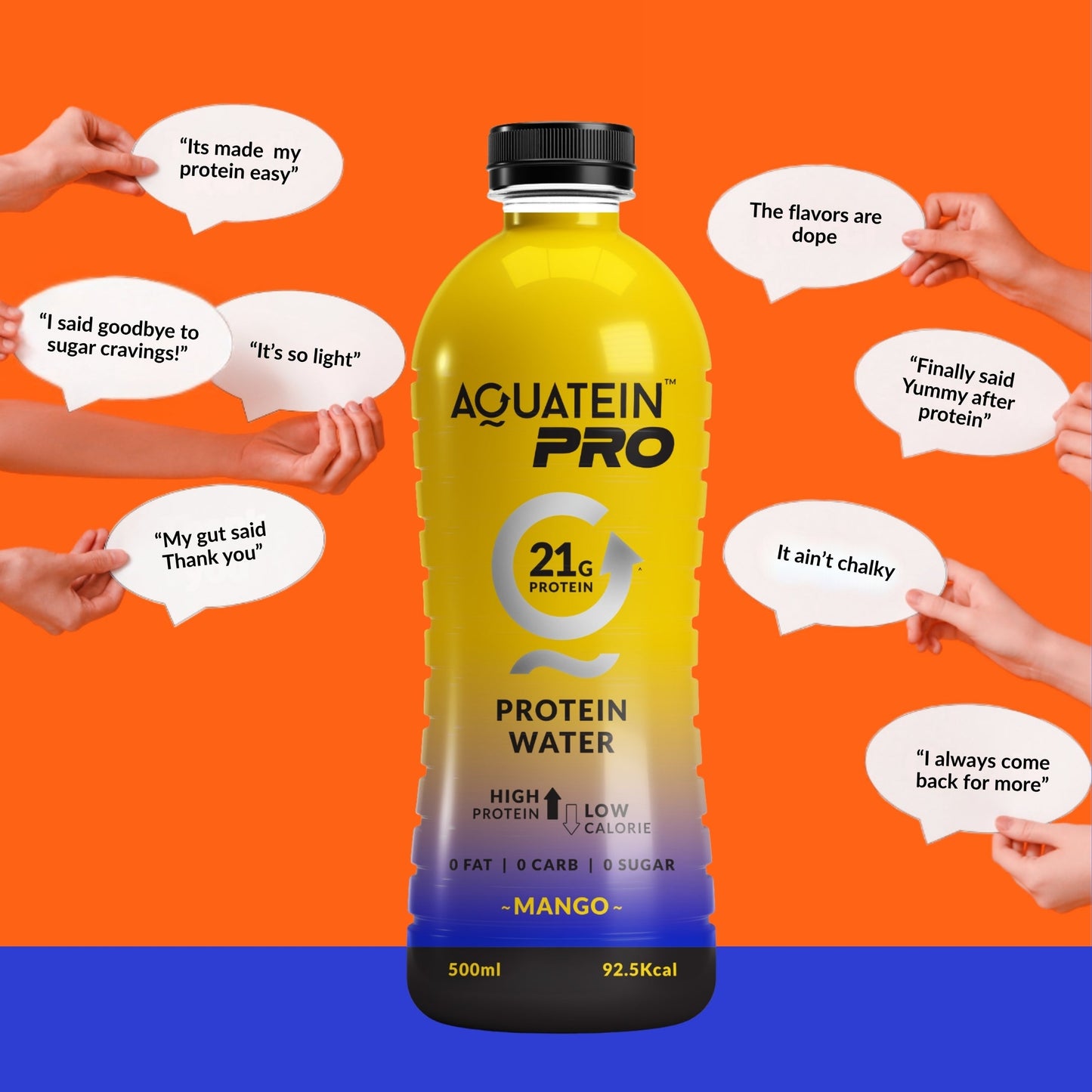 Aquatein PRO Protein Water - 21g Protein - Pack of 6