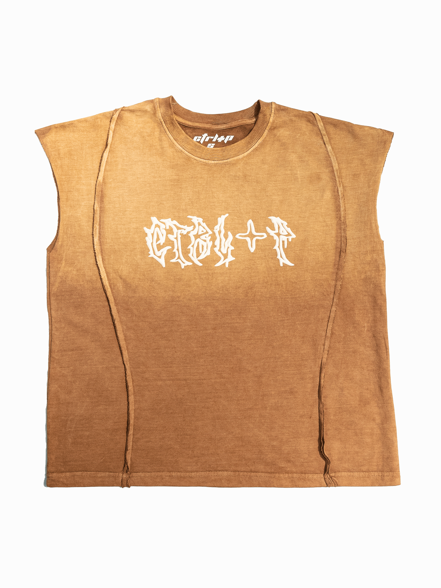 LOGO TANK-BROWN WASHED