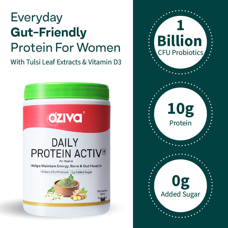 Oziva Daily Protein Activ for Women - Rich chocolate, 300 g