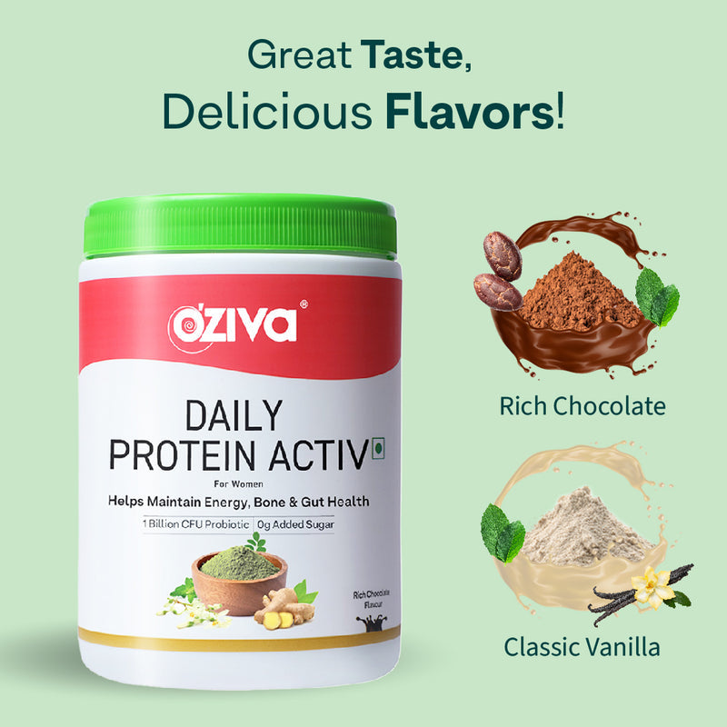 Oziva Daily Protein Activ for Women - Rich chocolate, 300 g