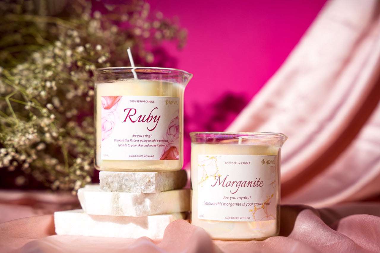 The Perfect Set - Ruby & Morganite Body Serum Candles