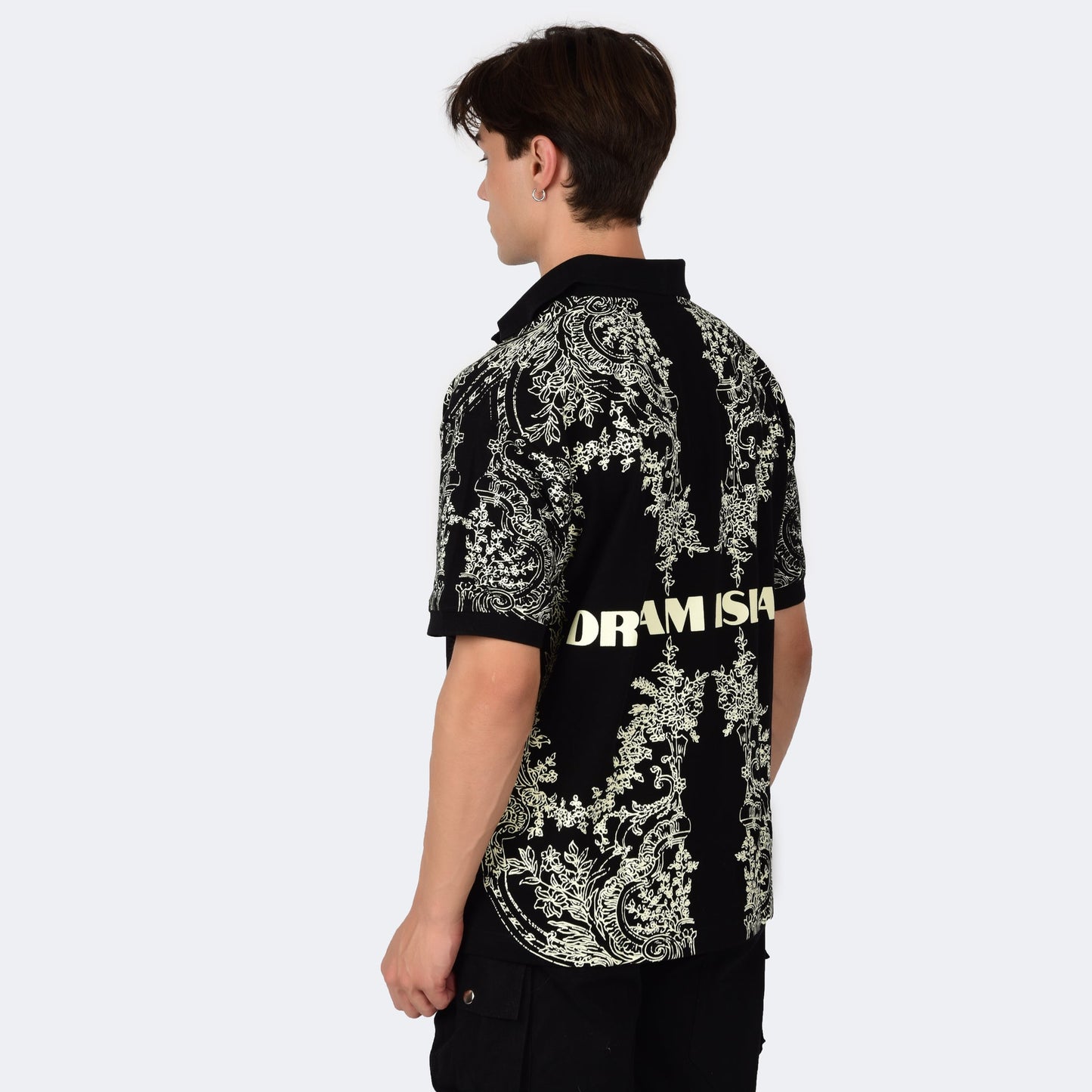 Dream Island RENAISSANCE POLO T-SHIRT - BLACK
