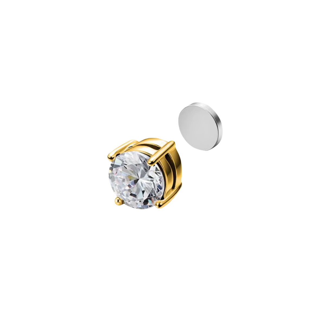 ROUND GOLD STUD - (MAGNETIC NON-PIERCED)