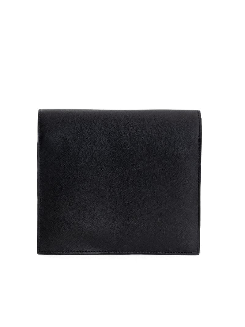 Hera – Black | Embroidered Plant Leather Crossbody Bag