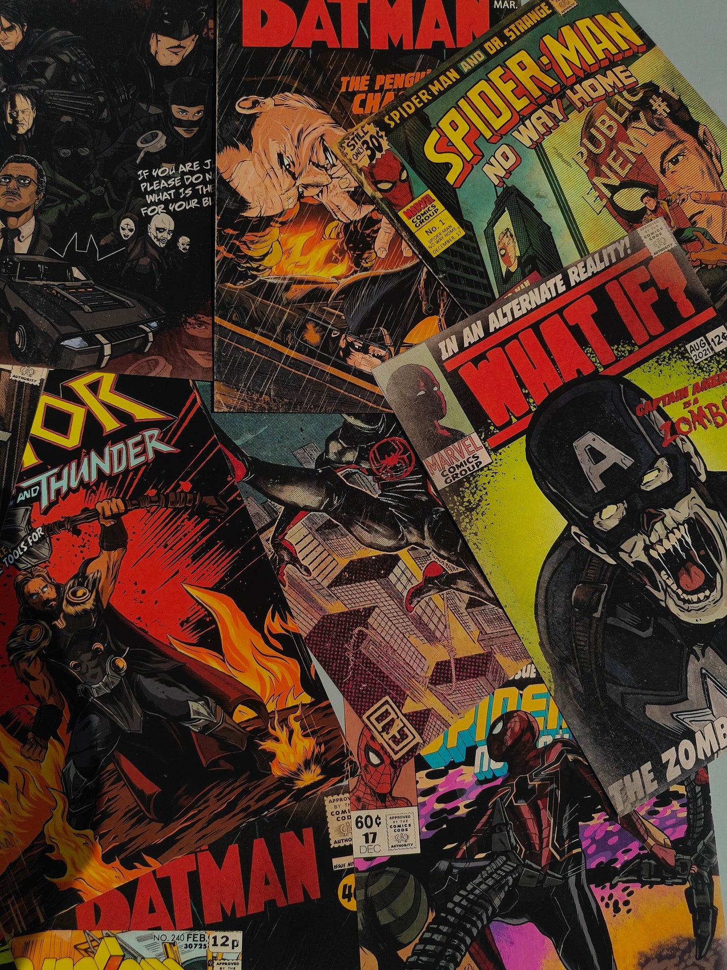 VINTAGE COMIC BOOK COVERS - WALL COLLAGE POSTERS