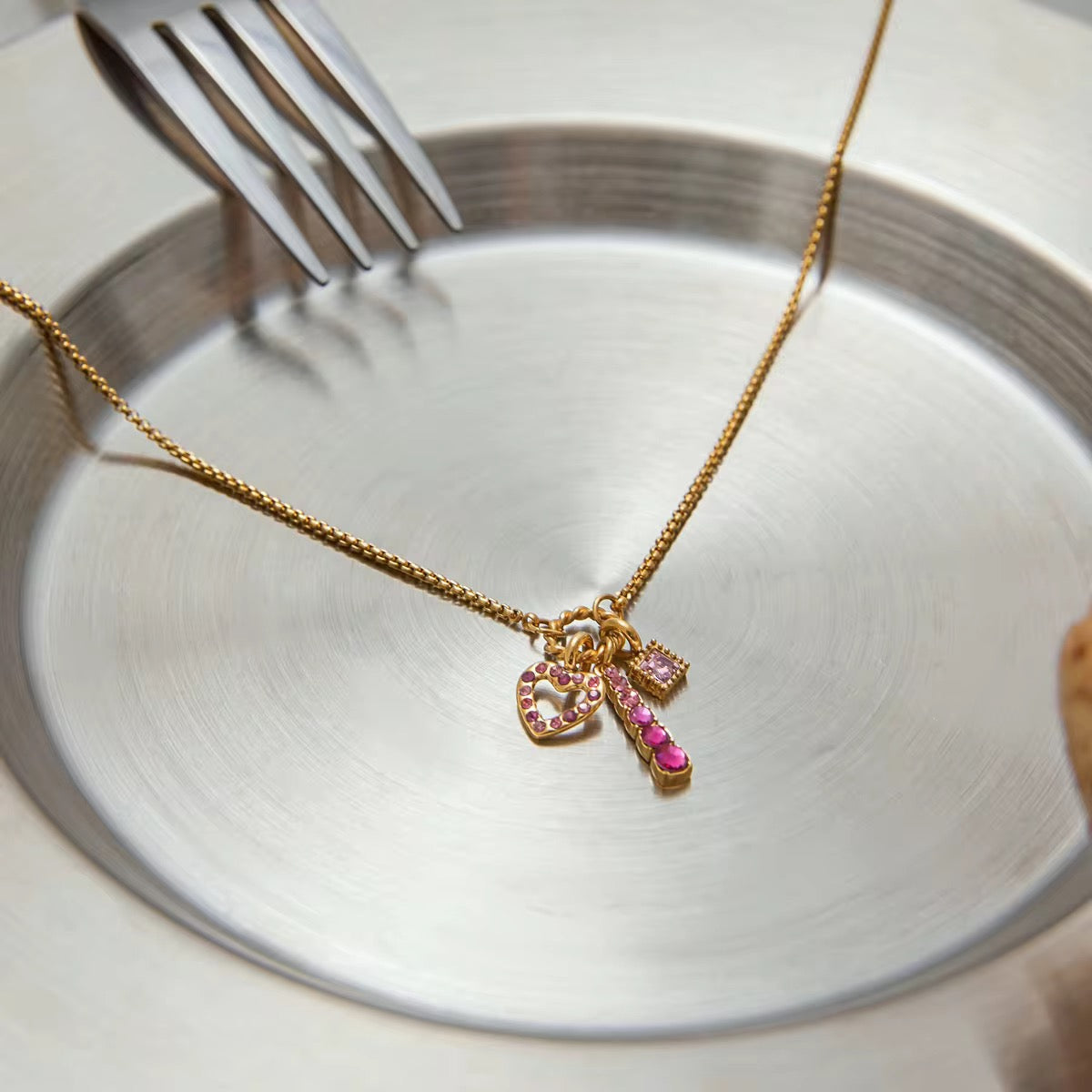 Pink Promise Charm Necklace