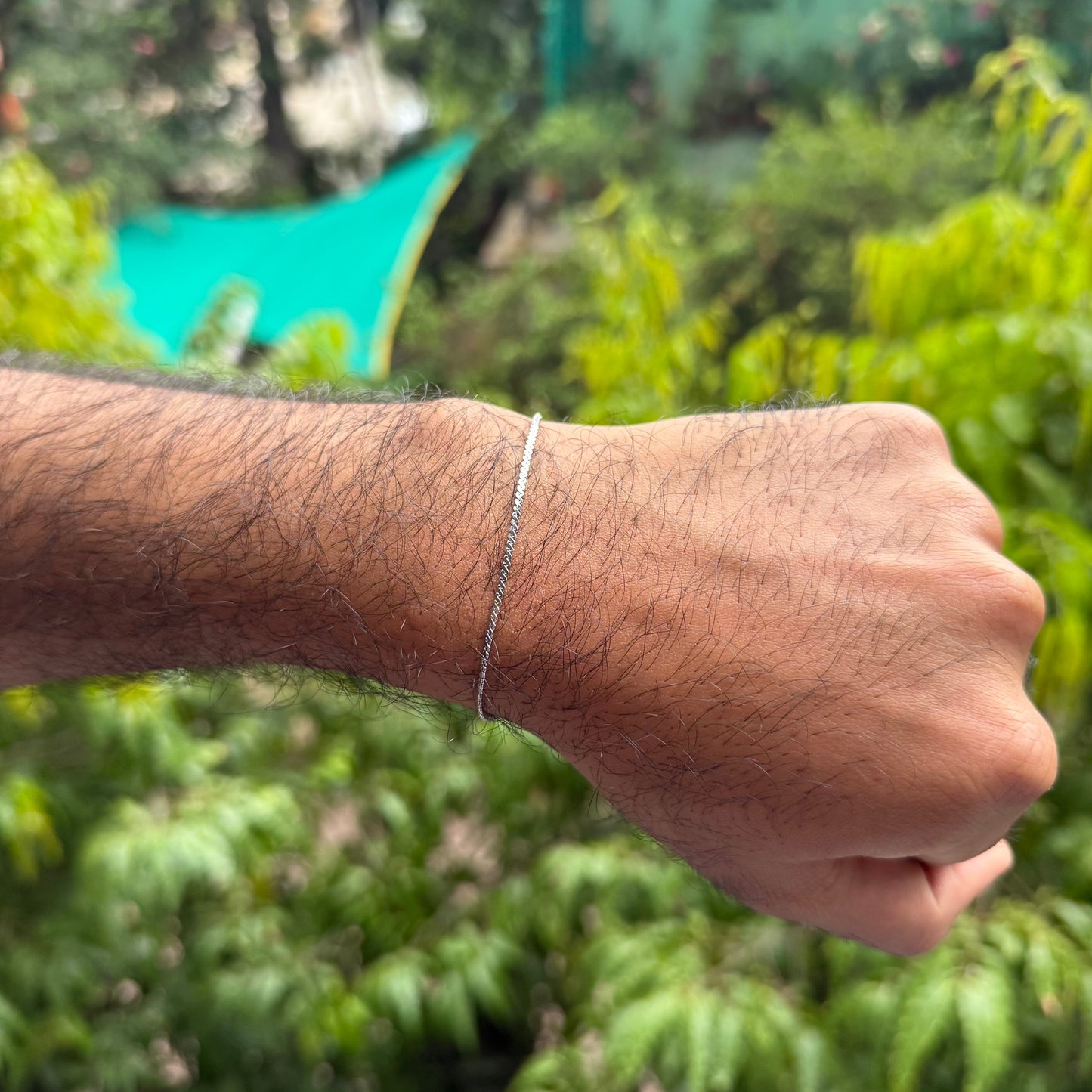 MICRO FLAT TWISTED BRACELET (SILVER)