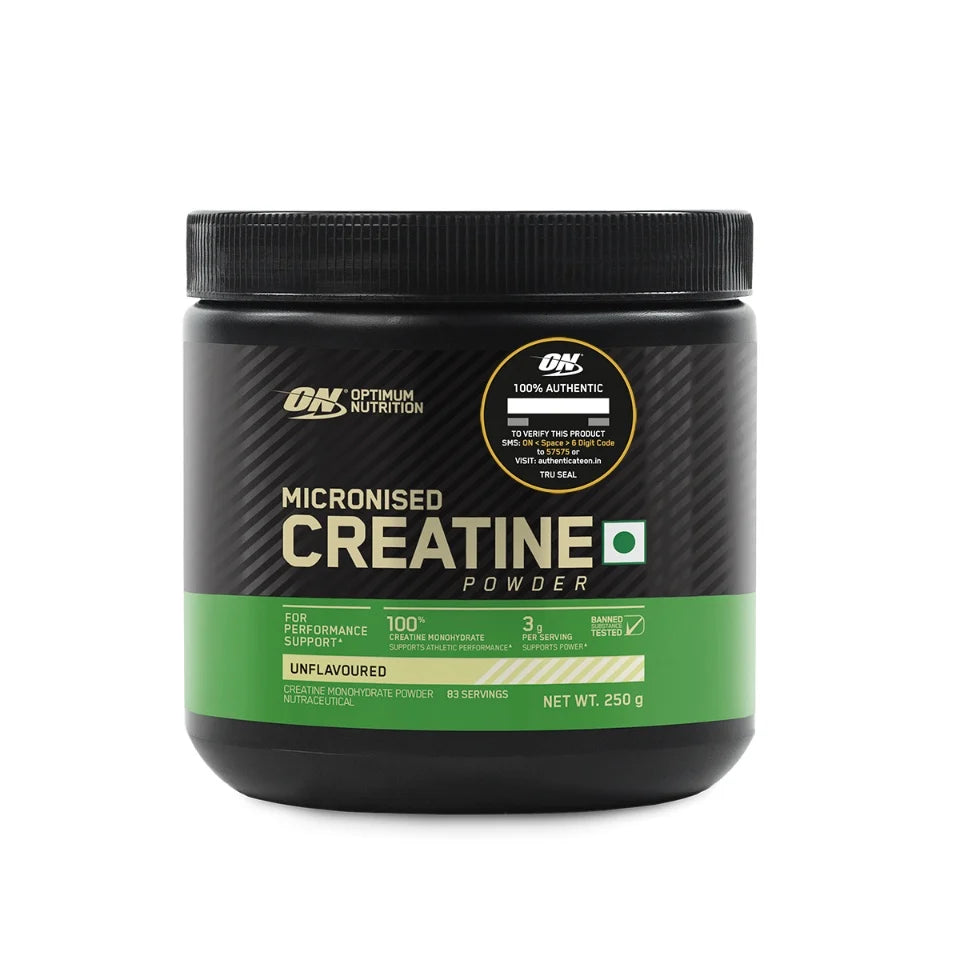 Optimum Nutrition (ON) Micronized Creatine Monohydrate Powder - 250 gm (0.55 Lb)