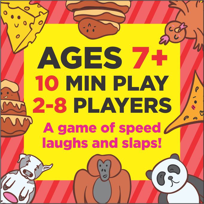 SLAPJACK Nacho Cow Chicken Cheese Cake Card Game