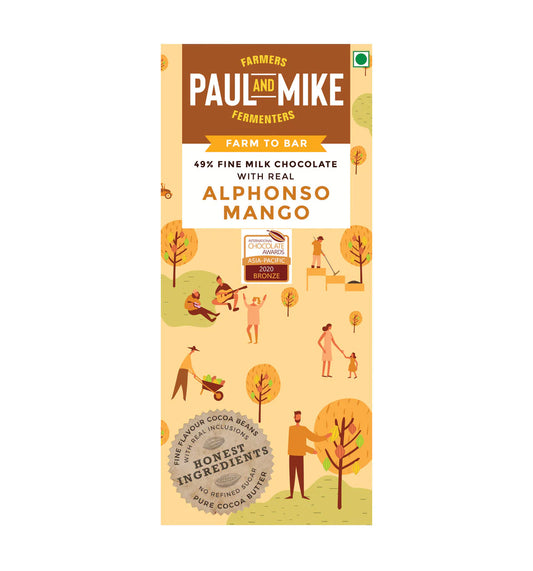 41% Fine Milk Real Alphonso Mango Chocolate | Paul Mike
