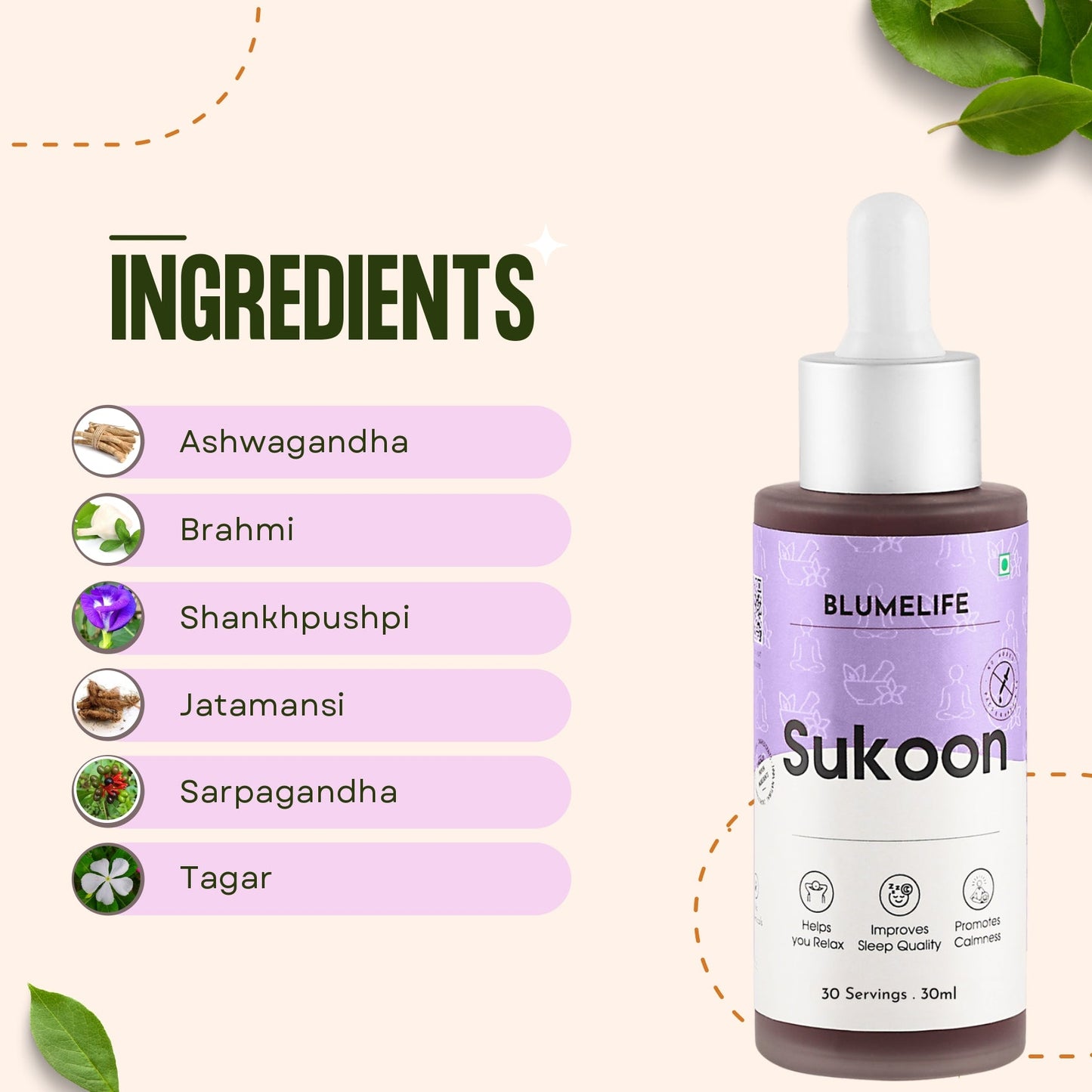 SUKOON | For Sleep, Relaxation & Anti-Stress | No Melatonin Added
