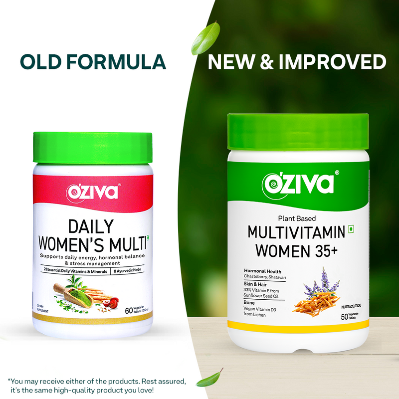 Oziva Plant Based Multivitamins for Women 35+ - 50 Tablets