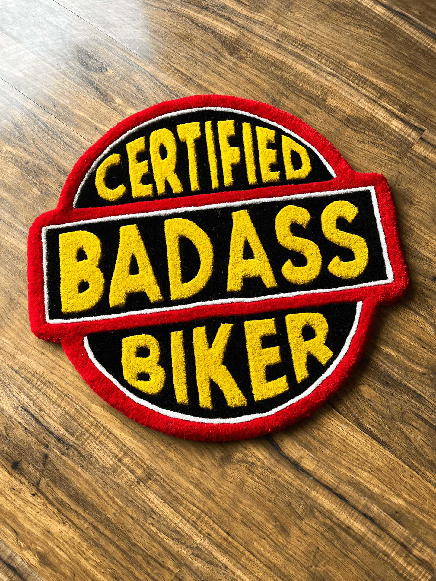 BadAss Biker Hand Tufted Rug