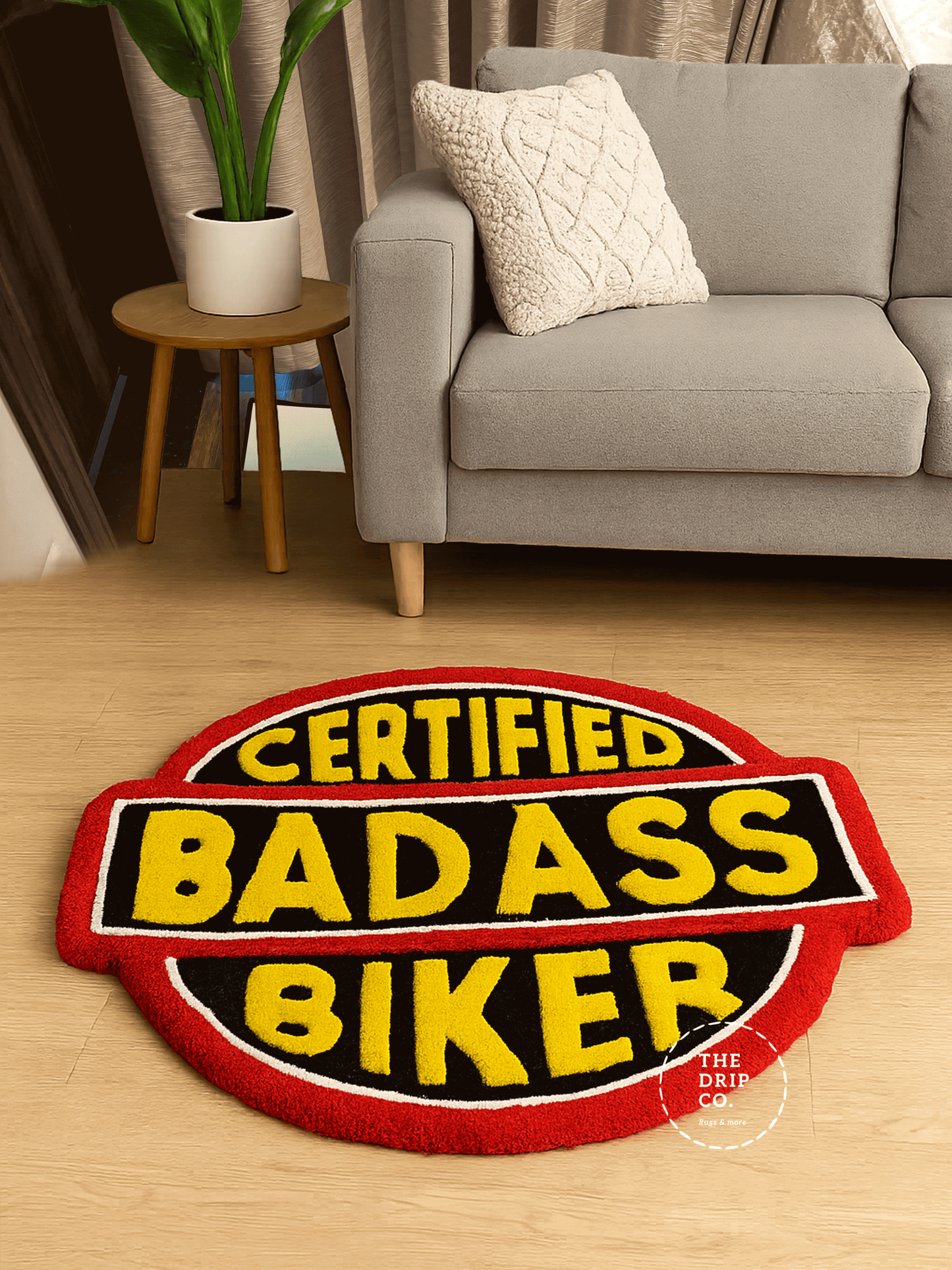 BadAss Biker Hand Tufted Rug