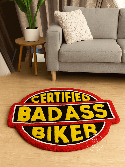BadAss Biker Hand Tufted Rug