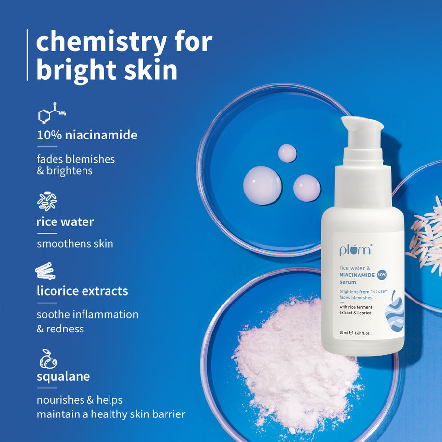 Plum 10% Niacinamide & Rice Water Brightening Face Serum