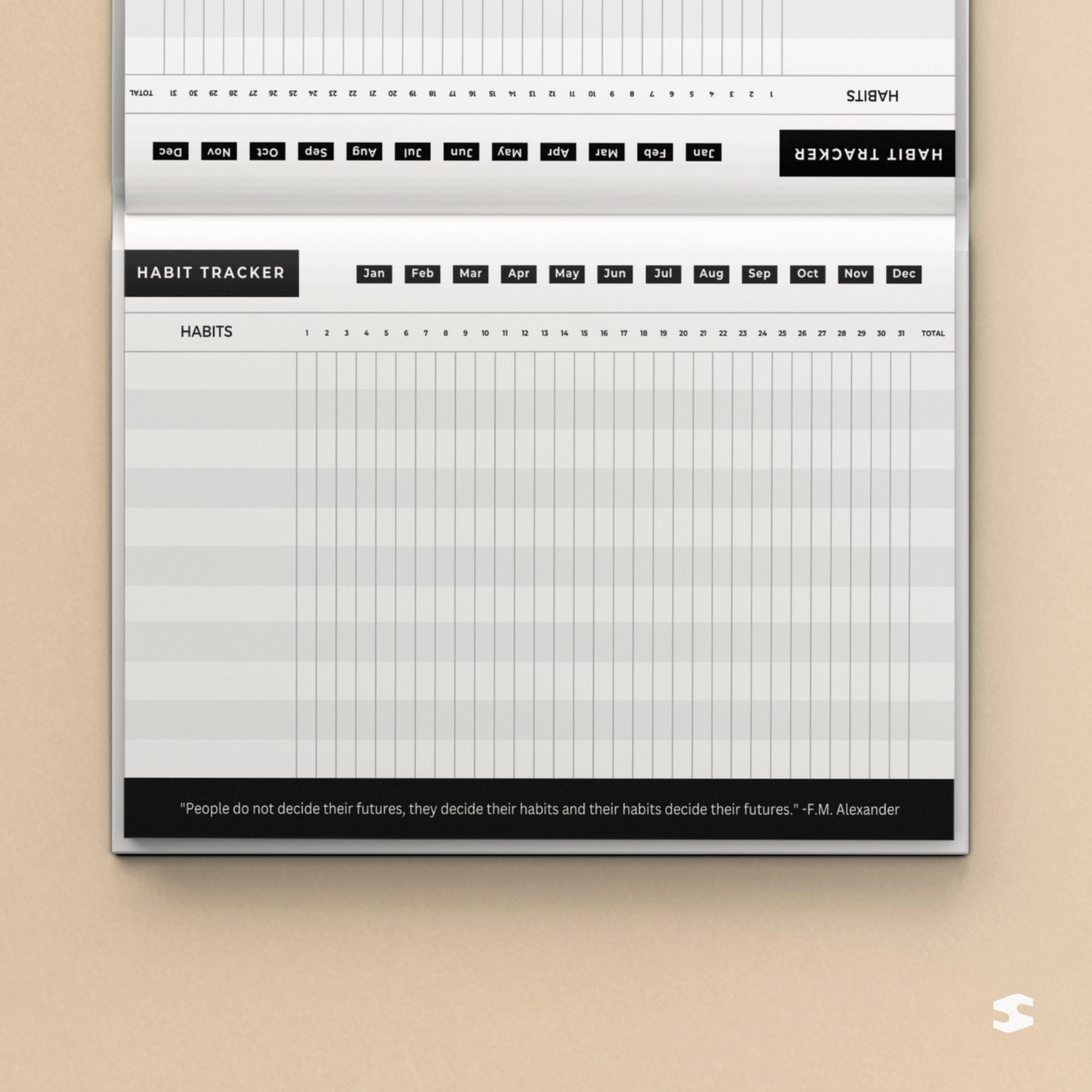 Fitness & Diet Planner, Gym Log Book & Food Journal - Workout Journal, Habit Tracker, Undated Daily Fitness Diary for Men & Women