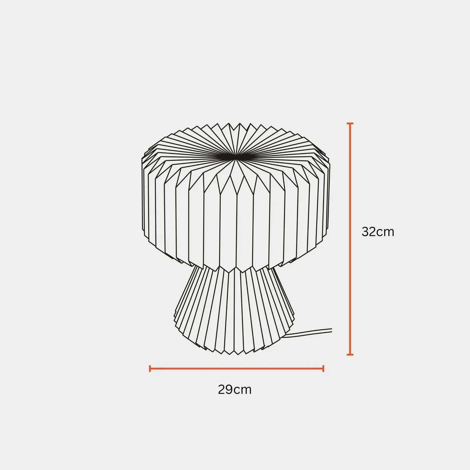 Orilamp Origami Black Table Lamp