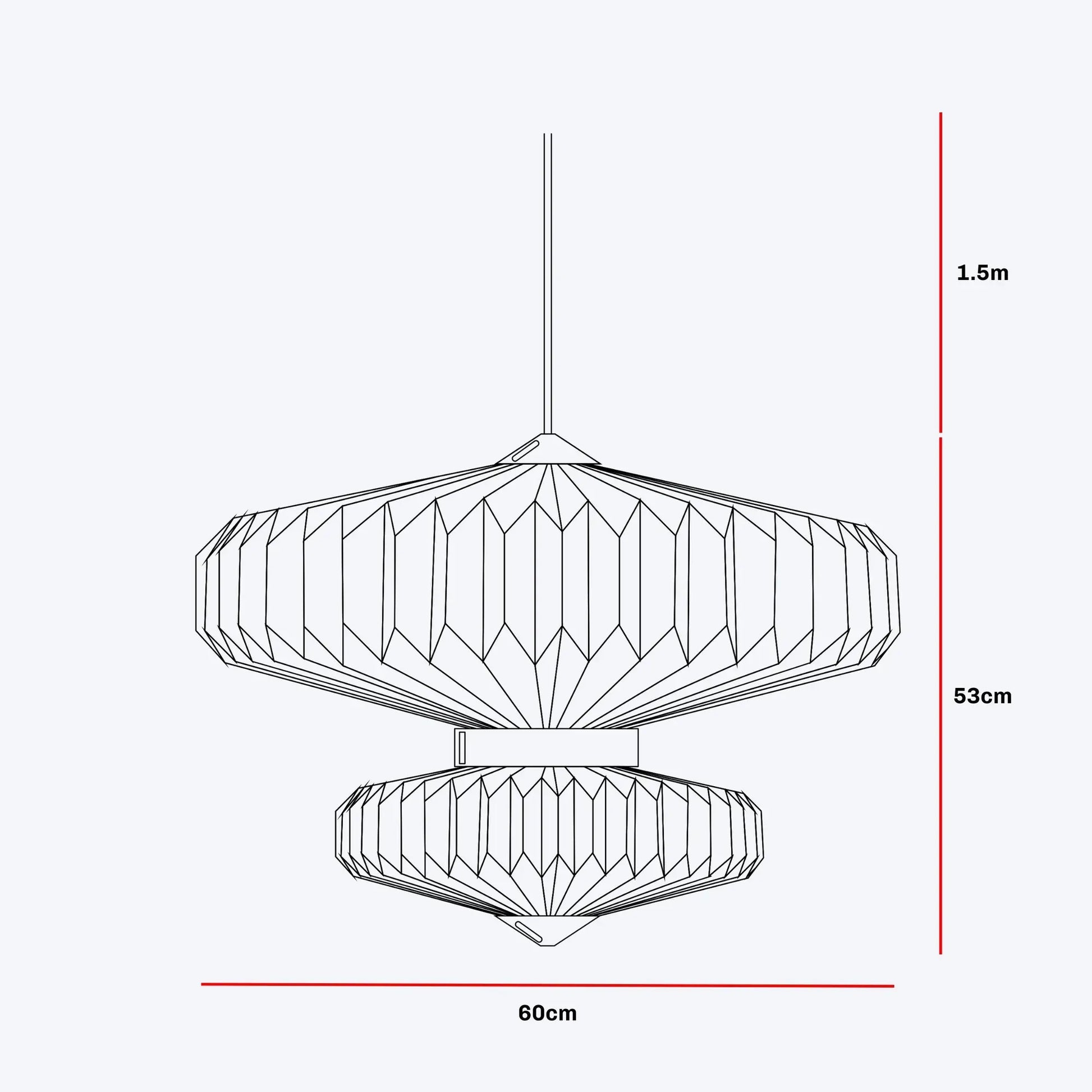 Oblong-2 Two-Tier Pendant Lamp