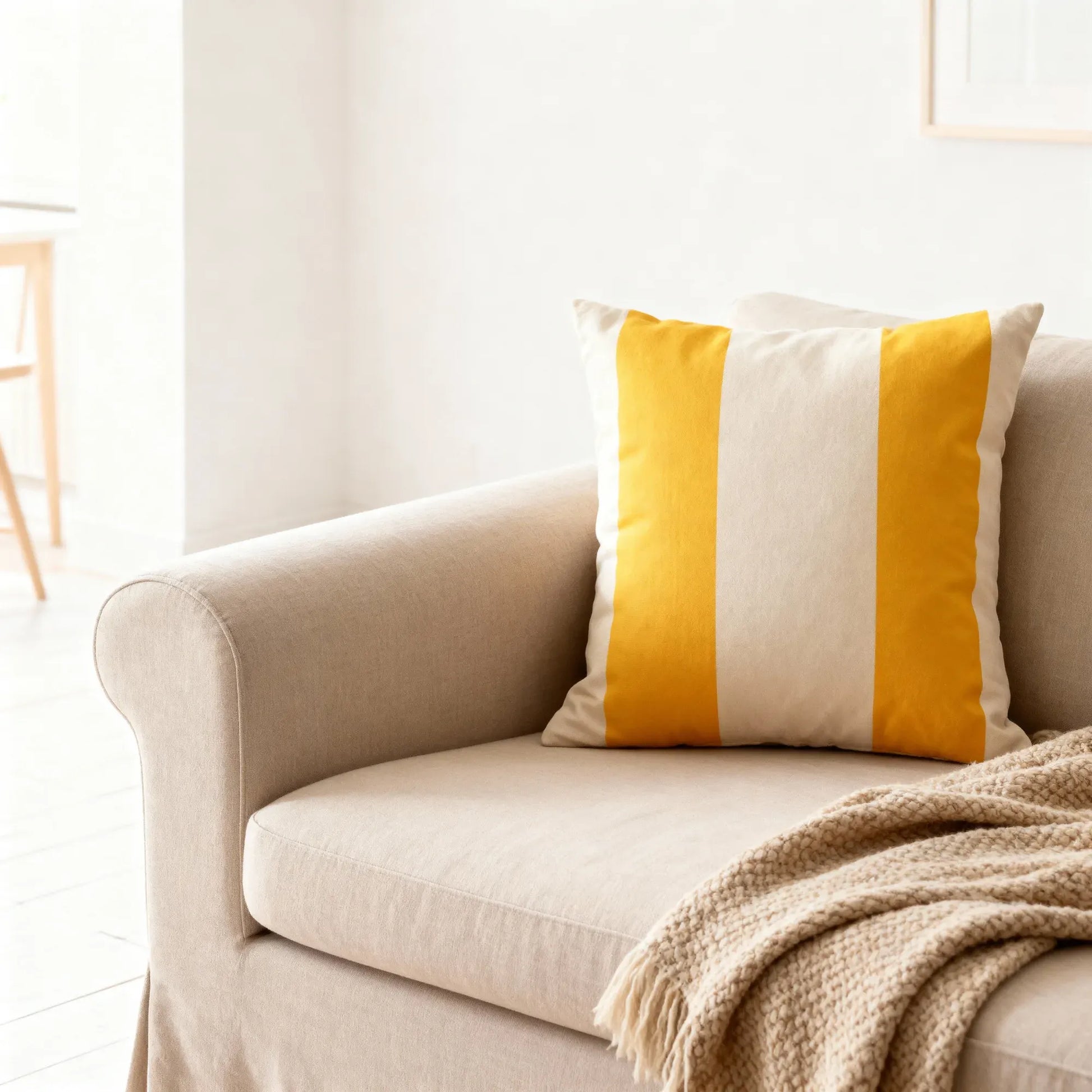 Colourways Cushion Cover Buttercream With Filler