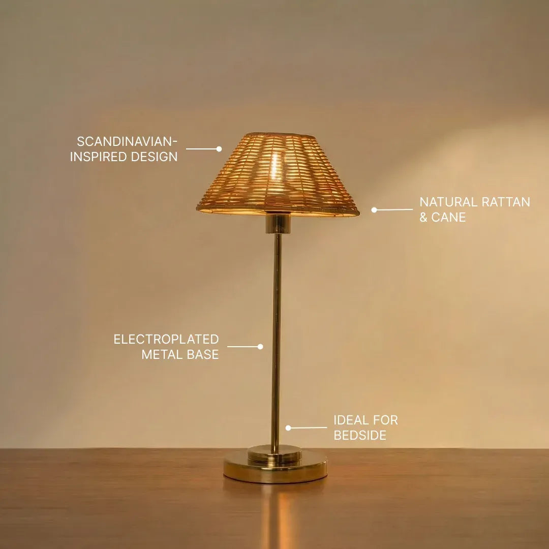 Natural Cane Table Lamp