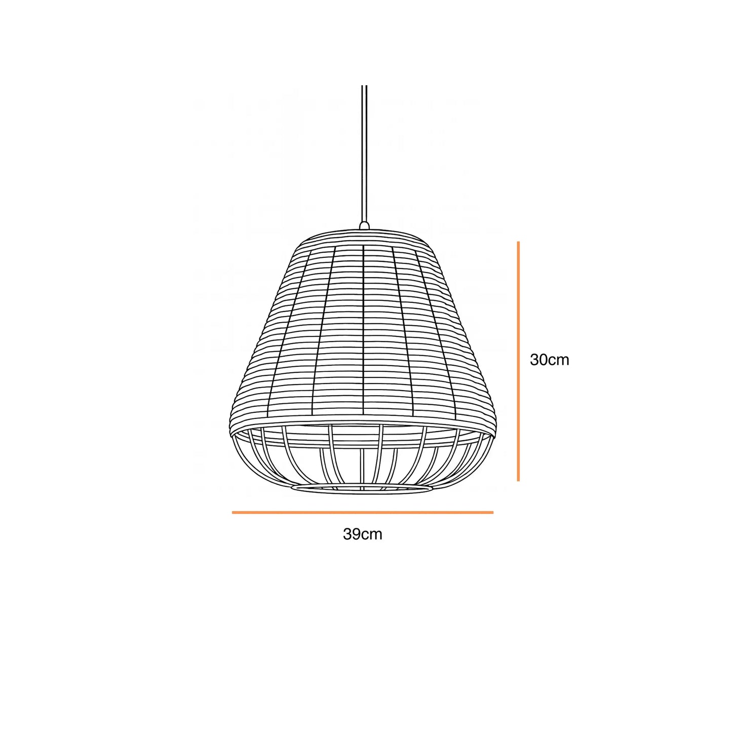 Meiji Tapered Dome Pendant Light