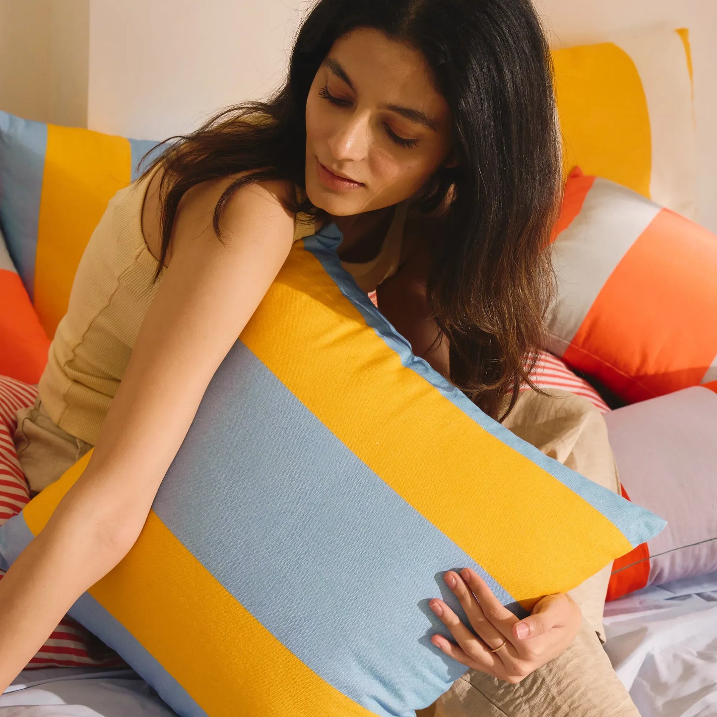 Colourways Cushion Cover Coastal Escape With Filler