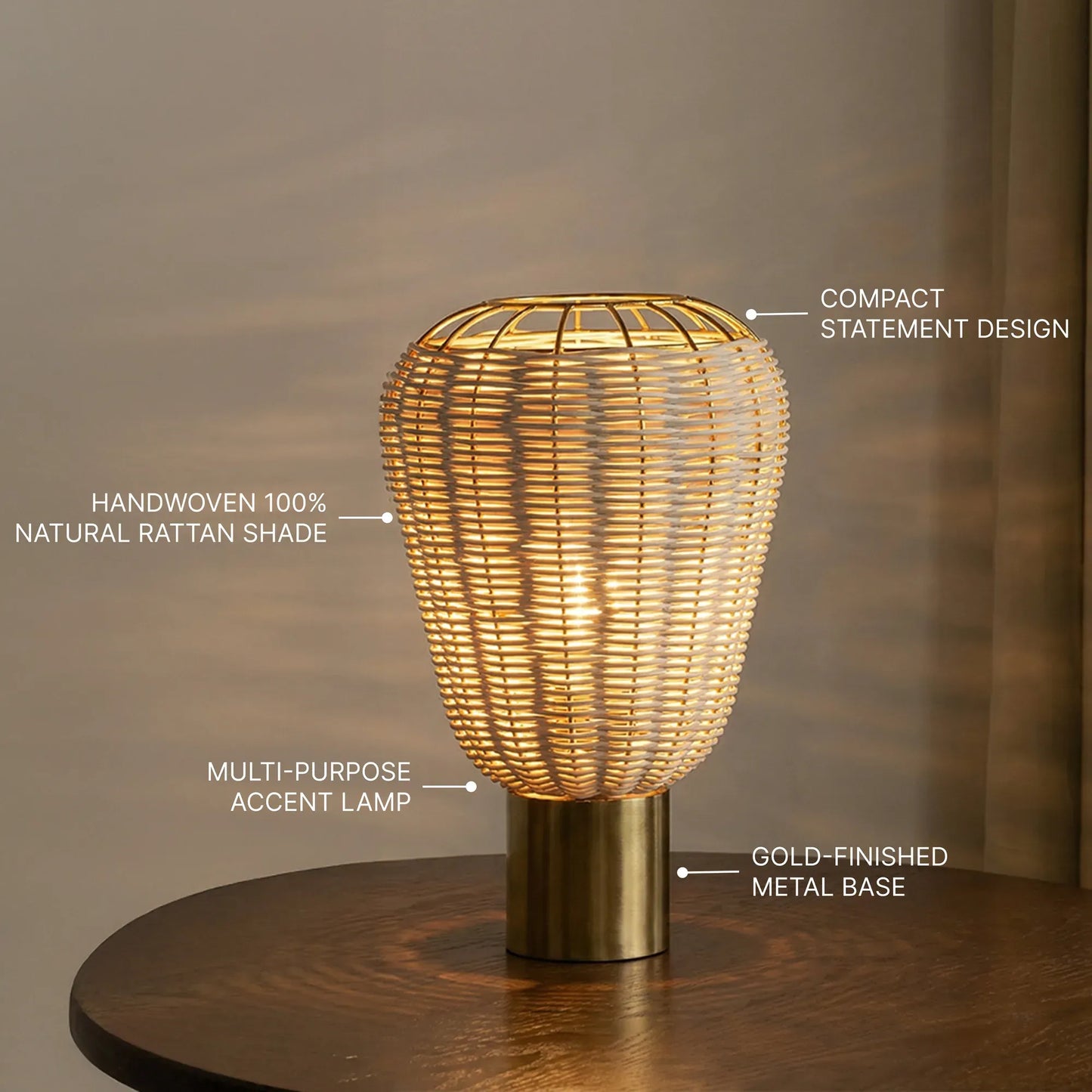 Meiji Rattan Table Lamp