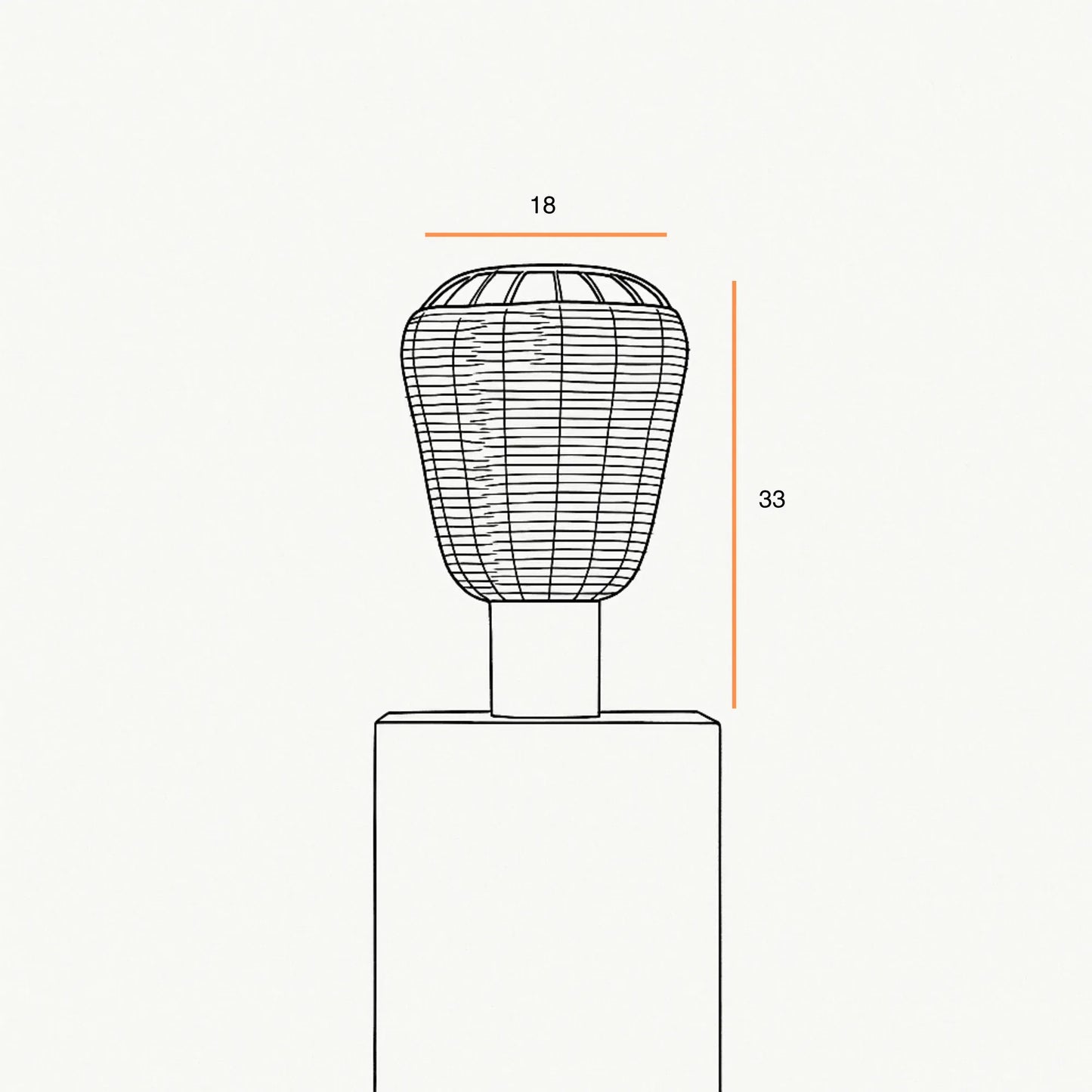 Meiji Rattan Table Lamp