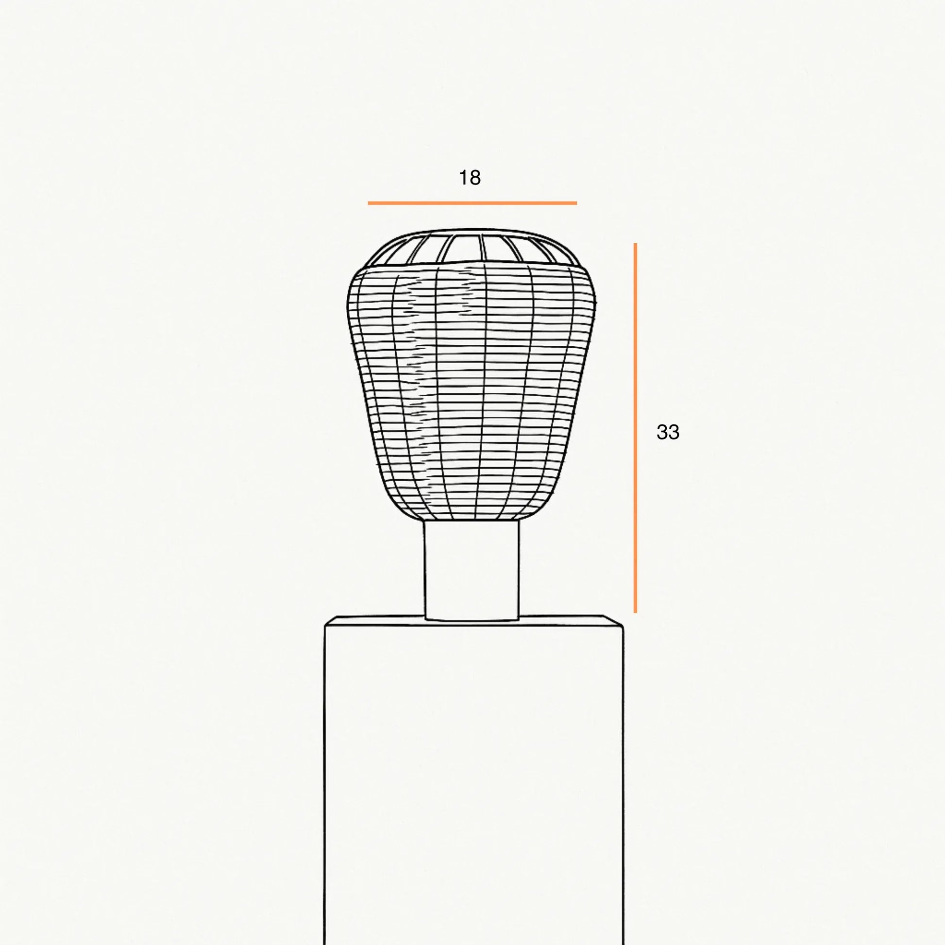 Meiji Rattan Table Lamp