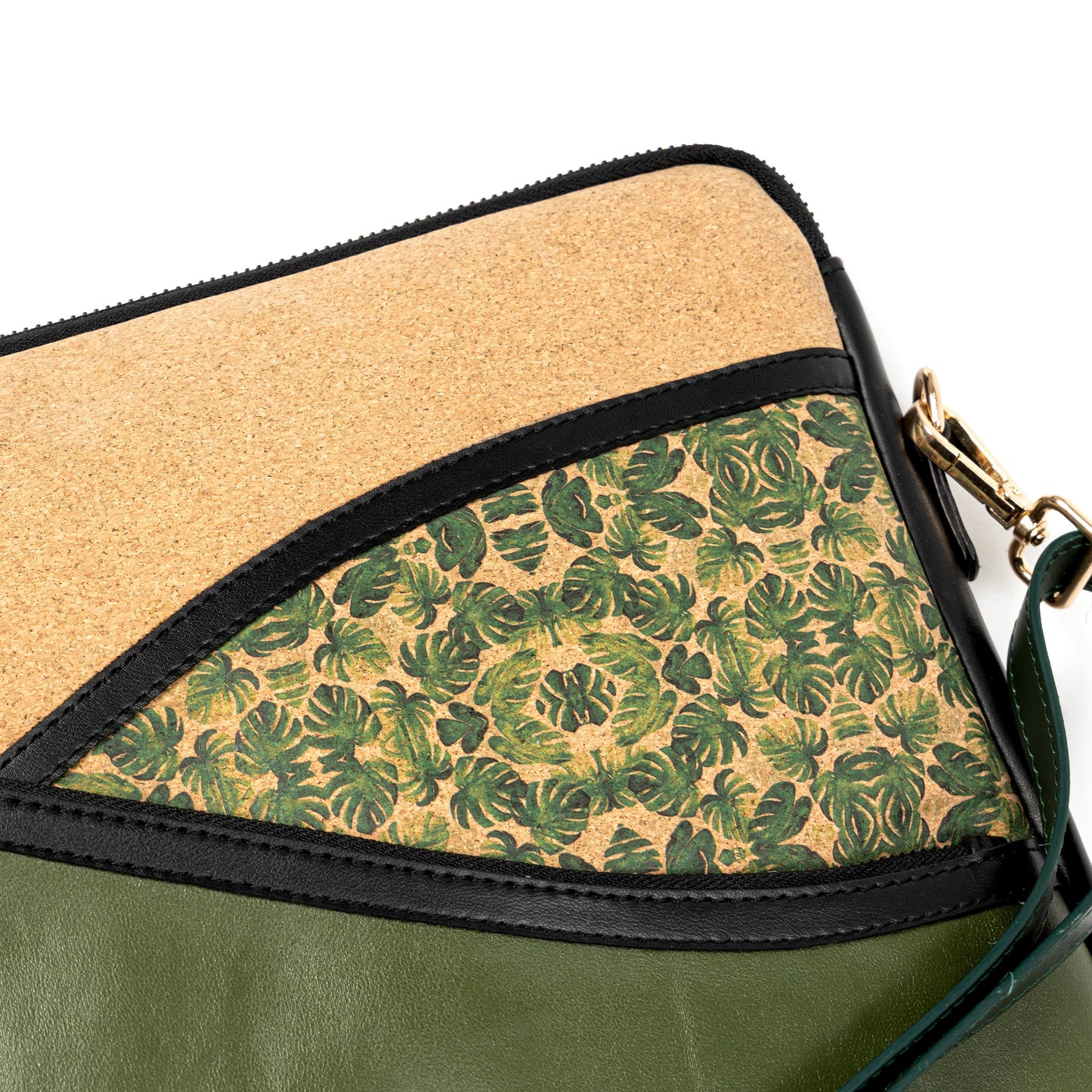 Acacia Vegan Leather Laptop Sleeve - Olive
