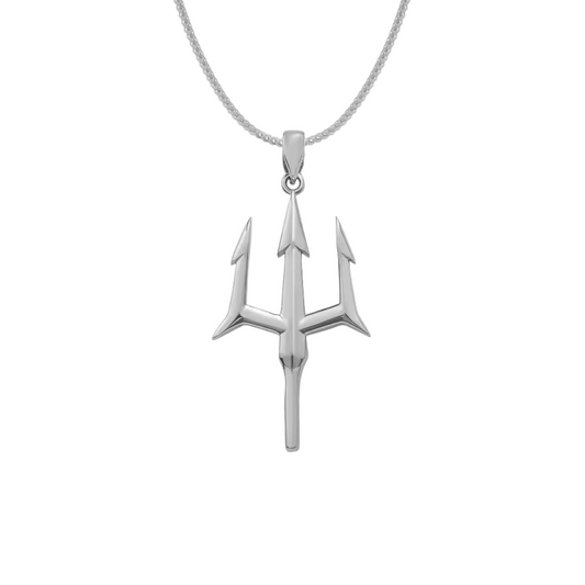 TRIDENT PENDANT WITH CHAIN (SILVER)