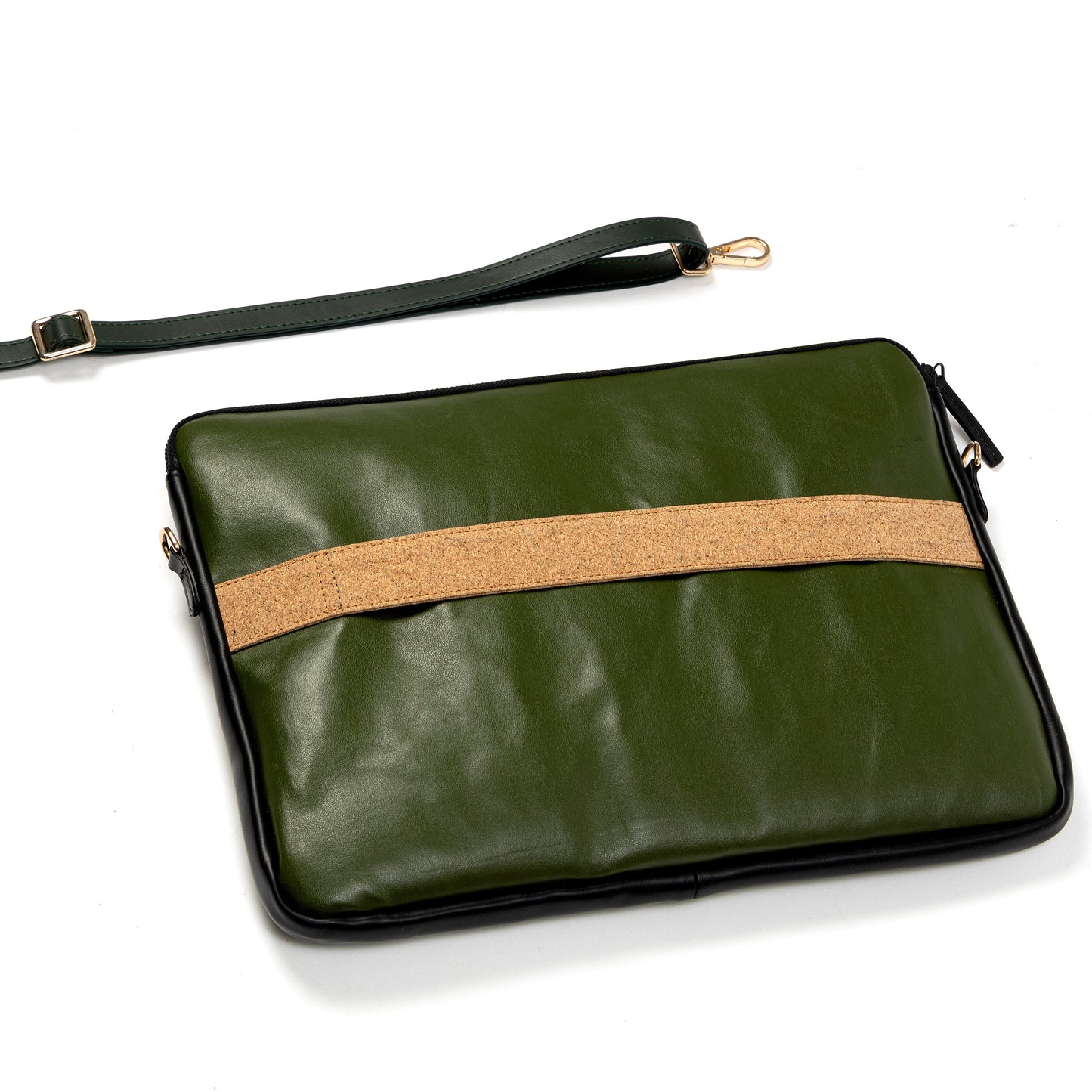 Acacia Vegan Leather Laptop Sleeve – Olive