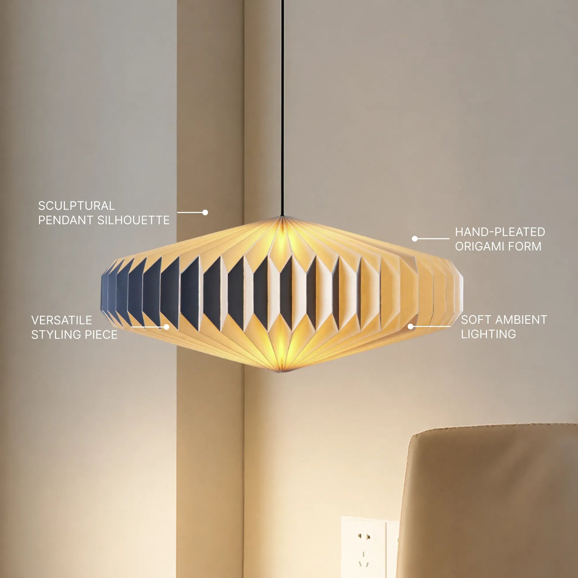 Oblong 2 Paper Pendant Lamp