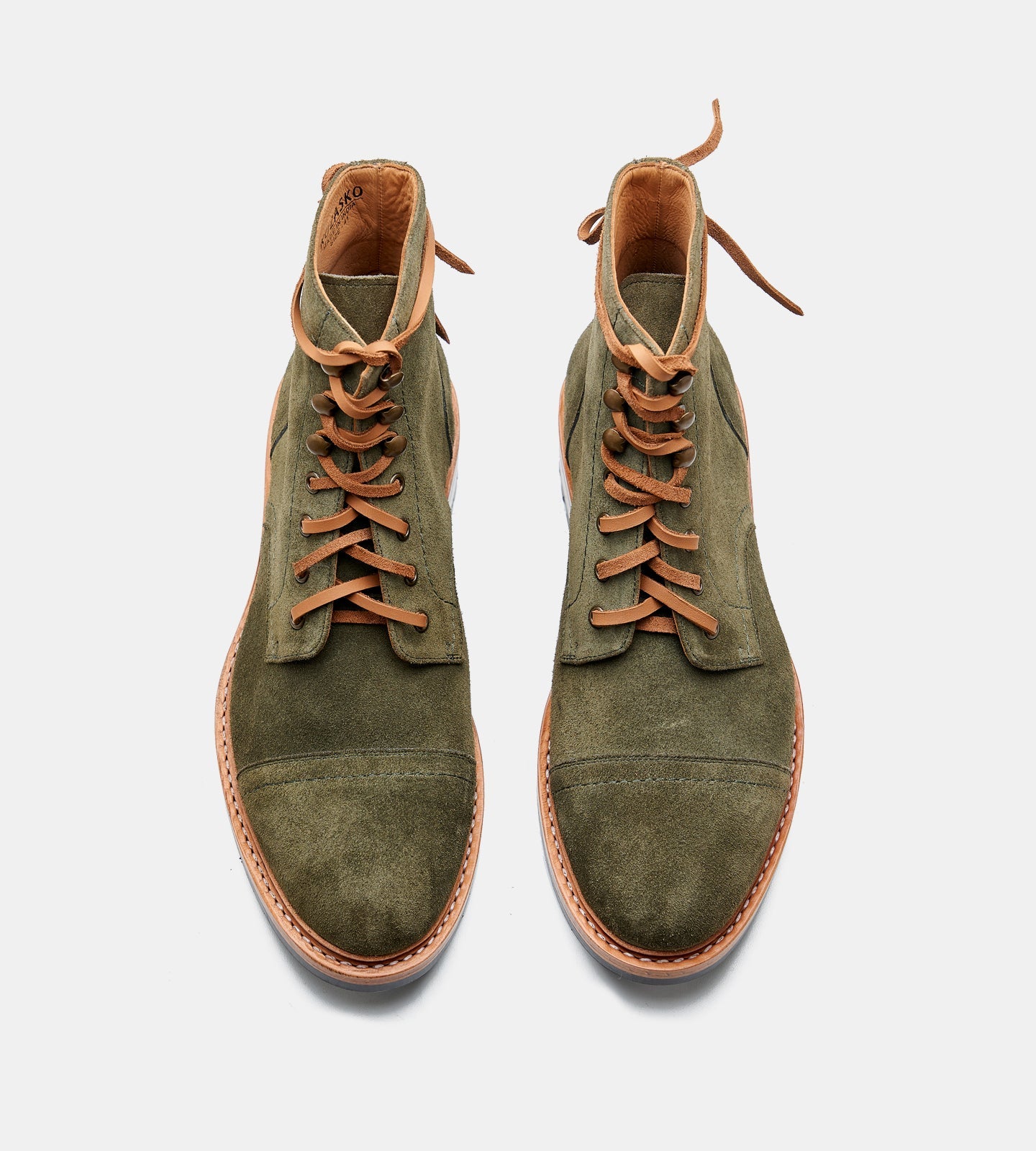 Goodyear Welted Olive Suede Captoe Boot