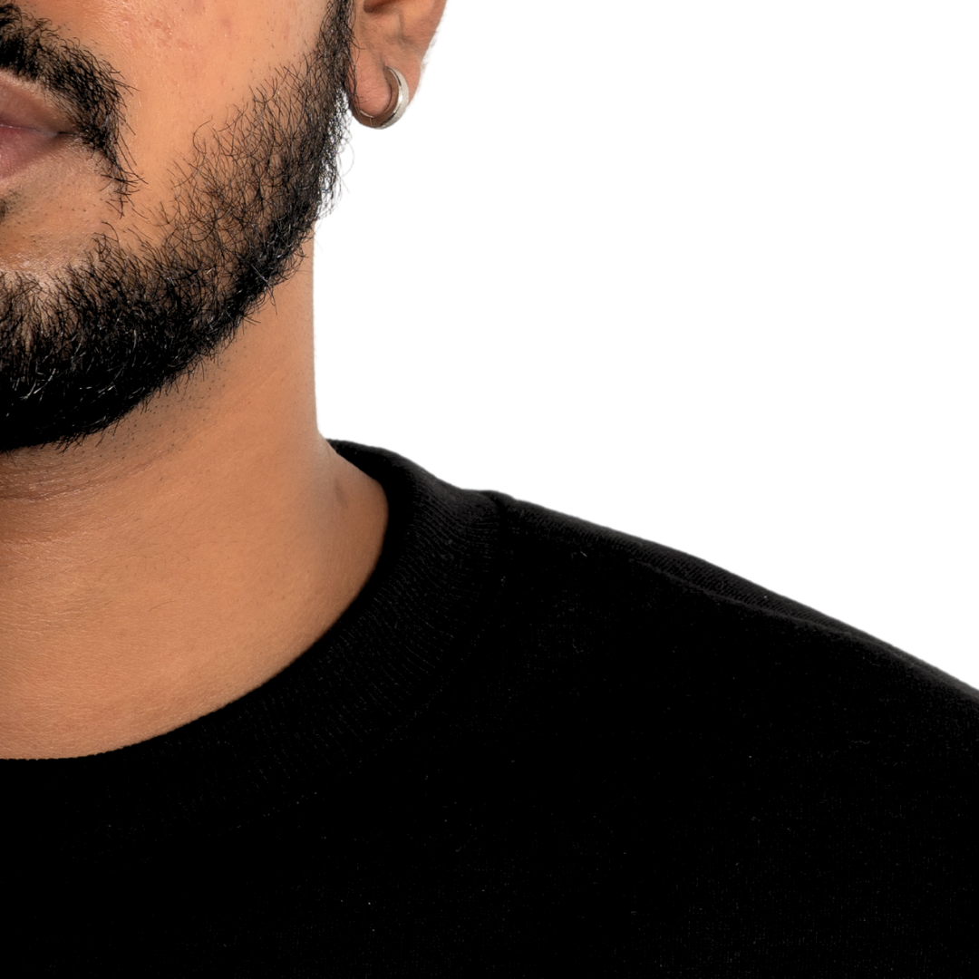 FROSTED HOOP - (SILVER PIERCED)