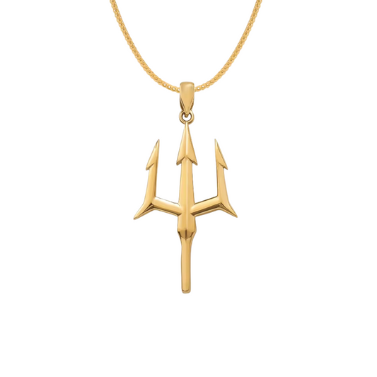 TRIDENT PENDANT WITH CHAIN (GOLD)