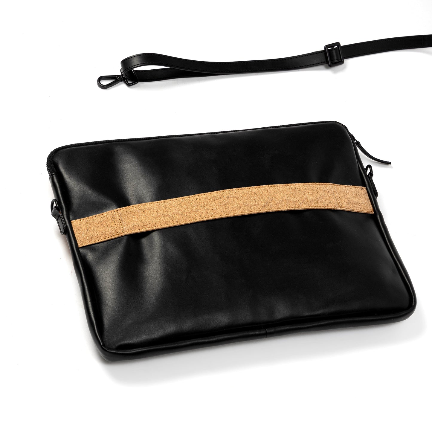 Acacia Vegan Leather Laptop Sleeve – Black