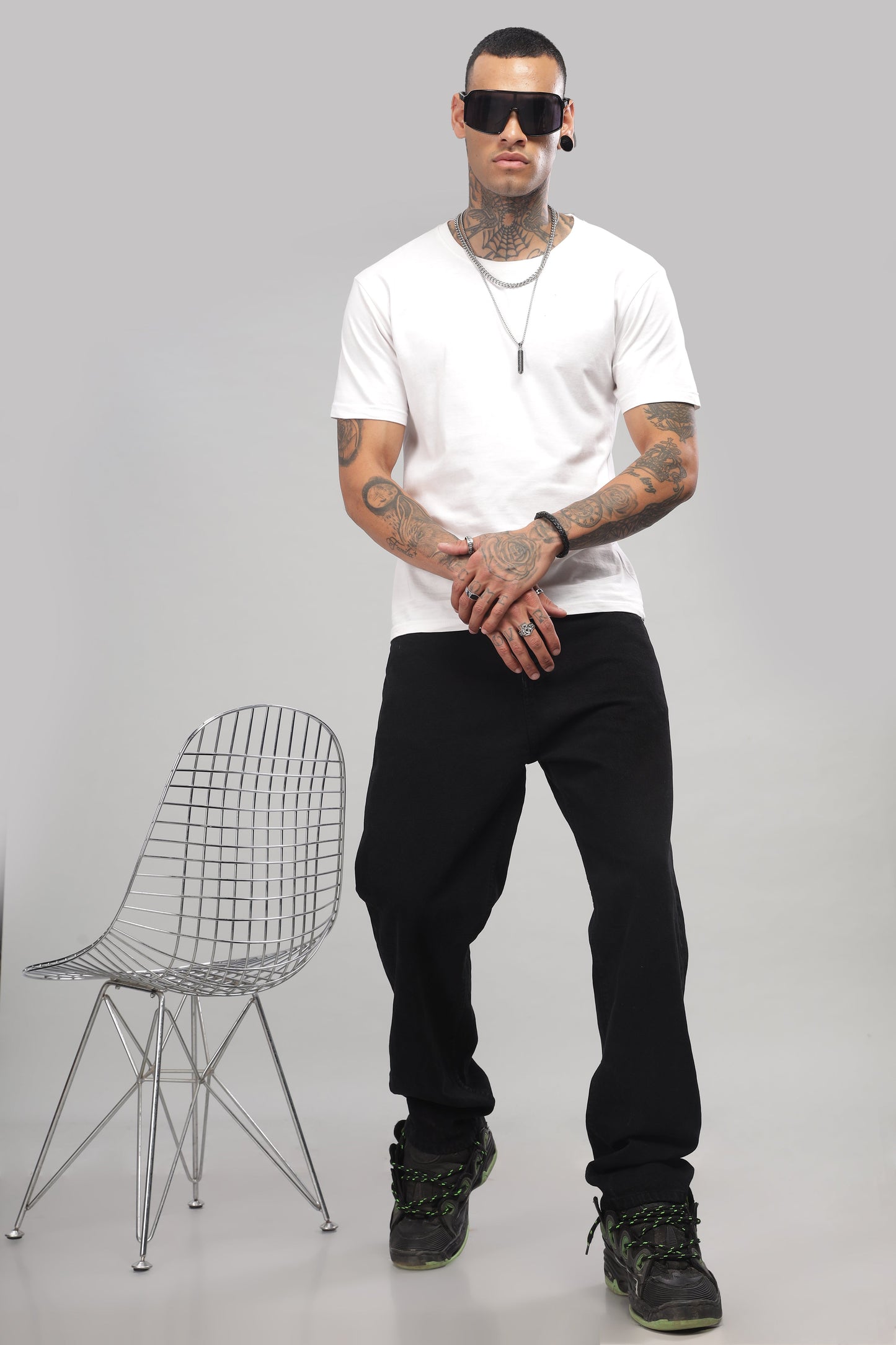 Plain Baggy Black Jeans